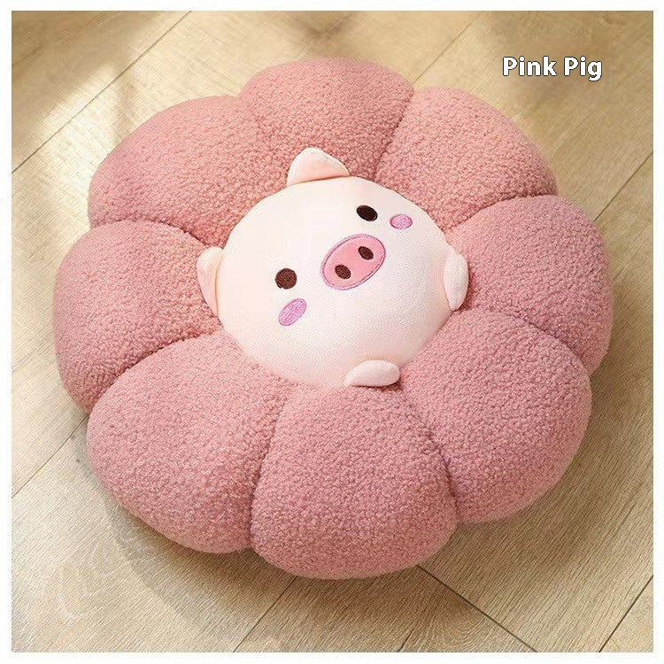 Cartoon Animal Cushion Plush Pillow for Office Bedroom Car Decor - 45x45cm