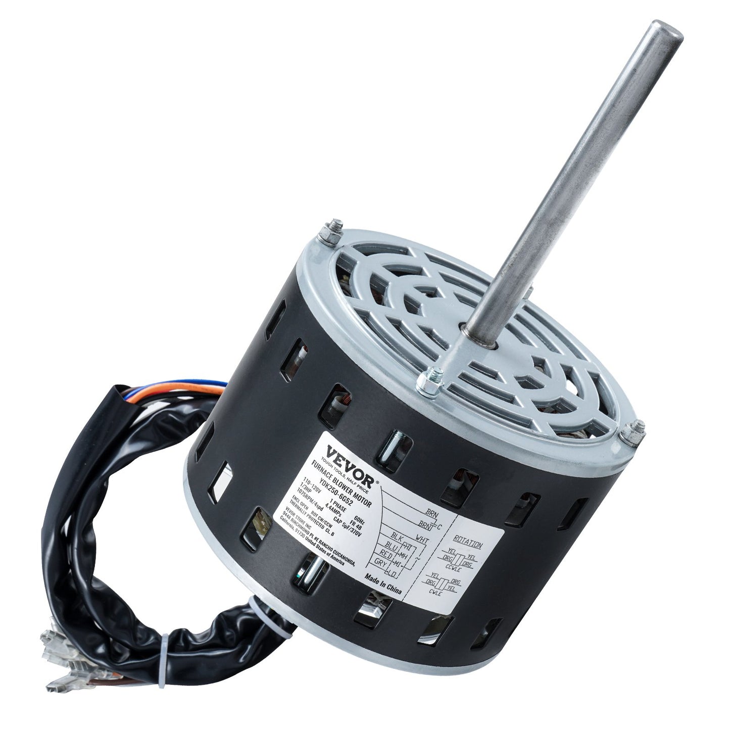 370V Capacitor Hold Hoop with 48 Frame & 5.2 Shaft Length - Black