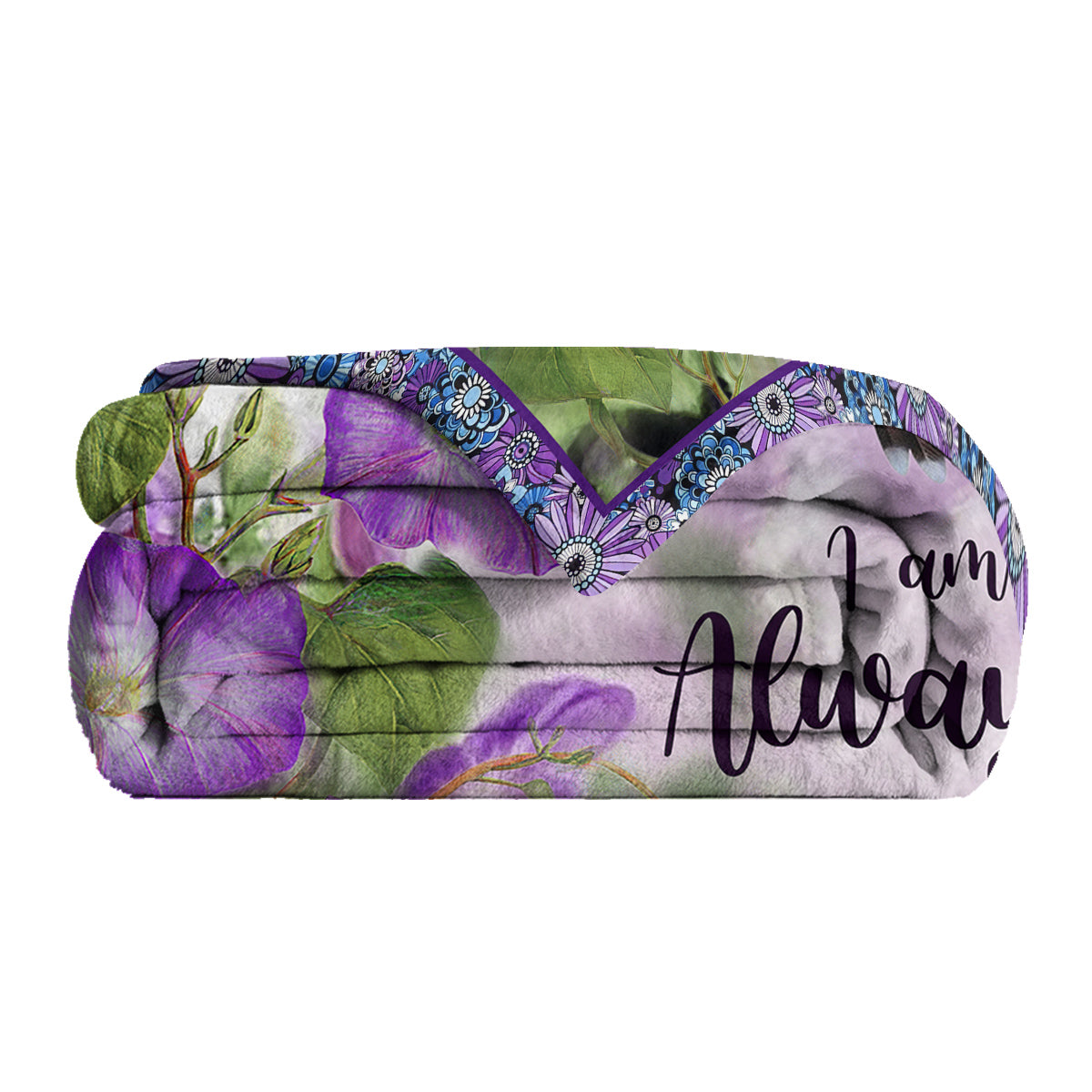 Purple Hummingbird Print Flannel Throw Blanket - Multiple Sizes