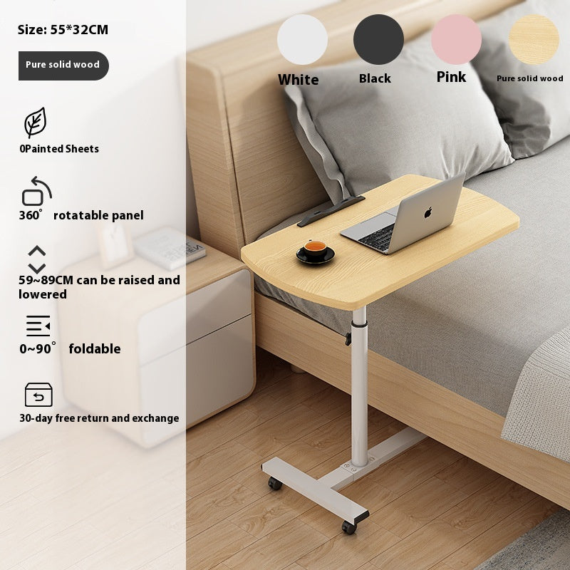 Adjustable Laptop Bedside Table - Portable, Rotating, Modern Design