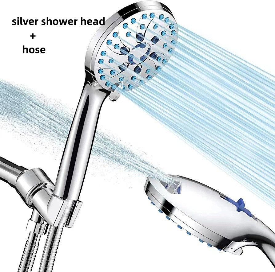 Multifunctional Shower Head with Pressurized Nozzle and Hose - Adjustable Spray Massage Rain