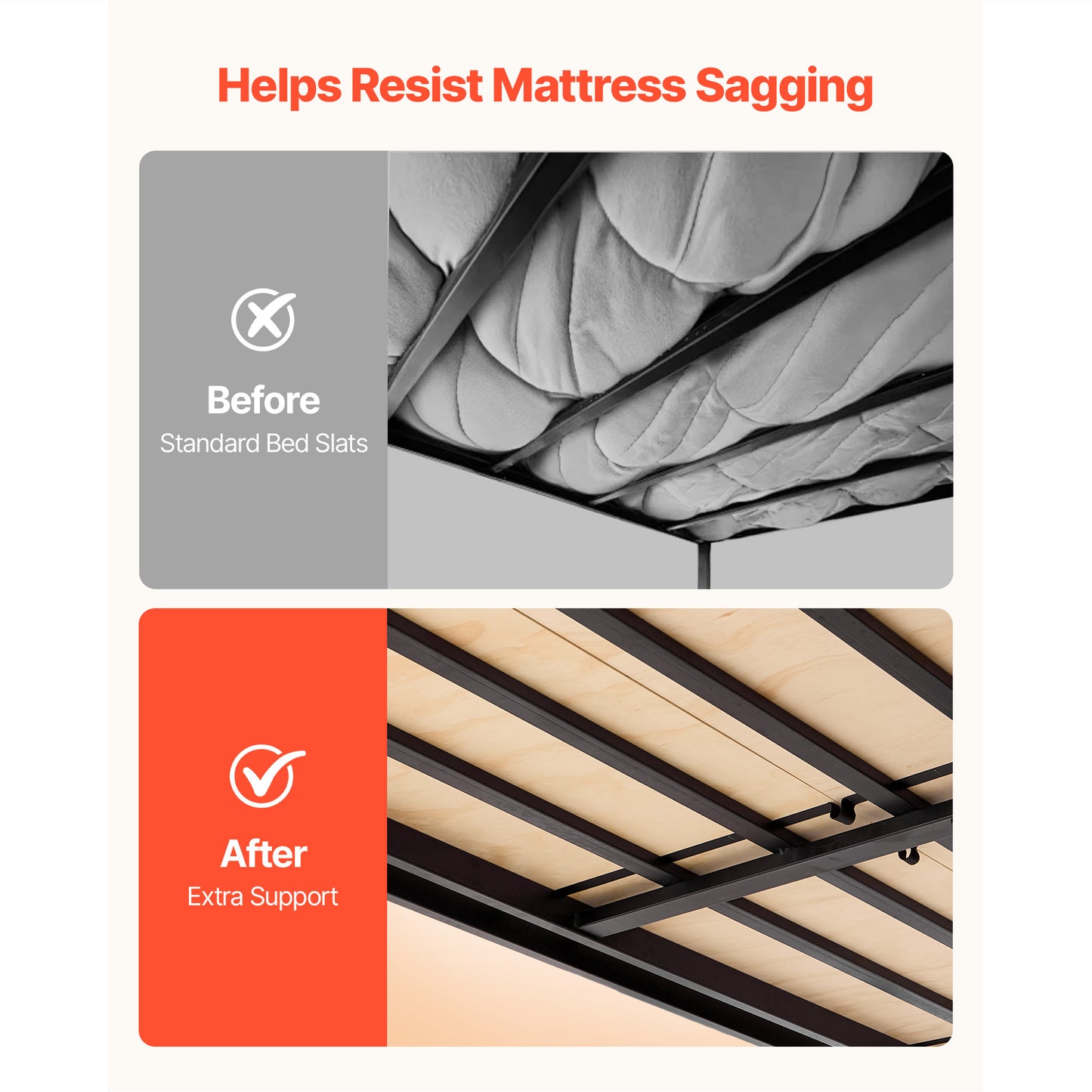 Foldable Bunkie Board for Cal King Mattress - Anti-Sag Bed Support Under Mattress
