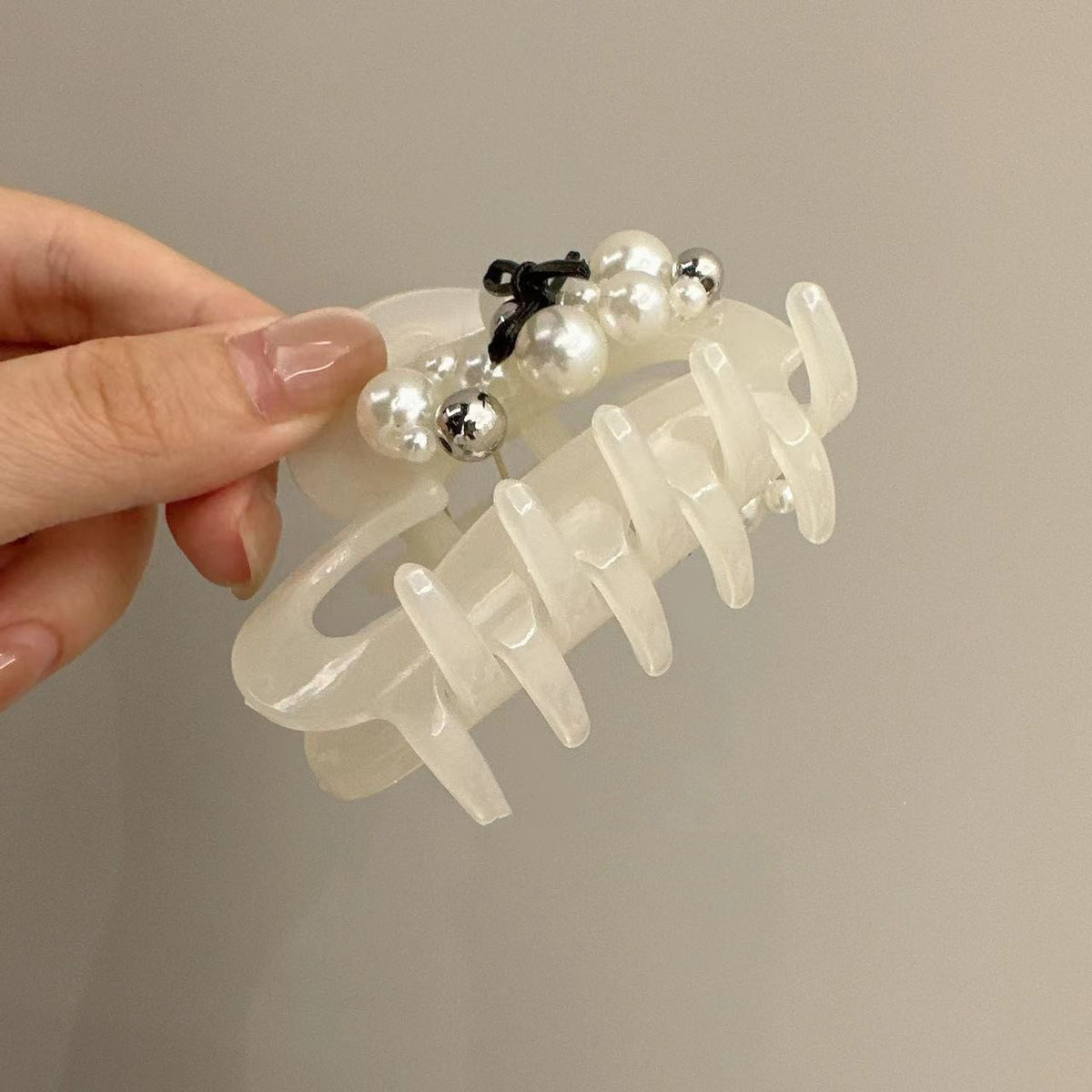 Handmade Hair Barrette with Heart Grip Niche Design for Women