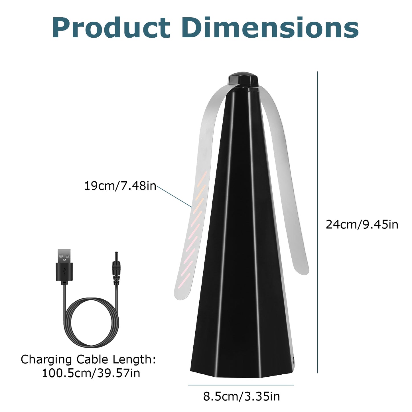 4-Pack Battery & USB Powered Fly Table Fans for BBQ & Camping