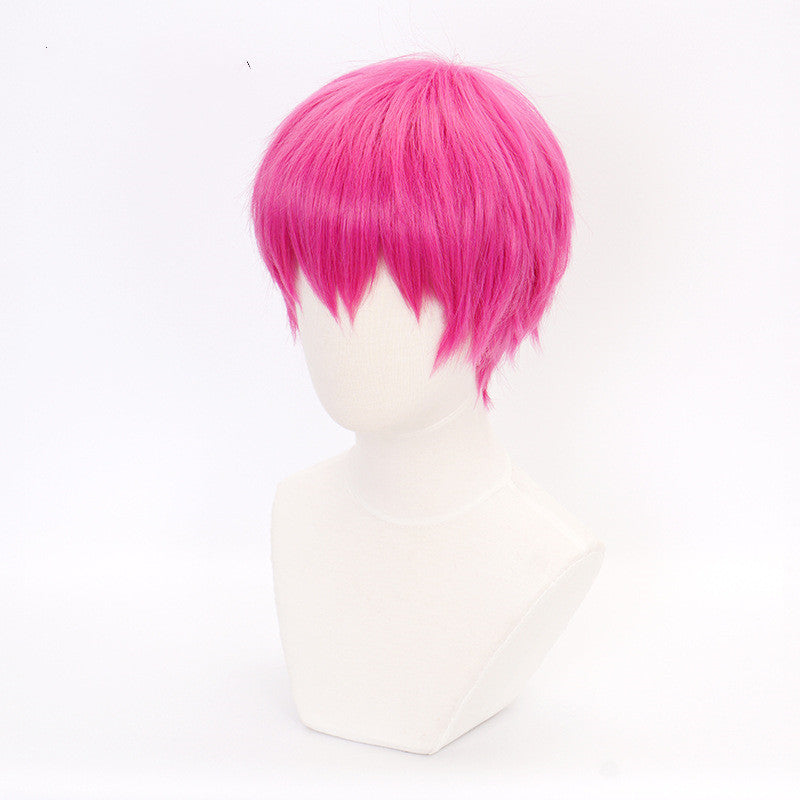 Rose Red Synthetic Short Hair Wig Set for Fashion & Styling