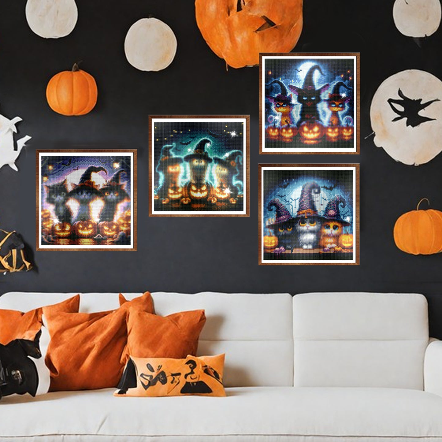 Halloween Diamond Painting Kit - 4 Pack