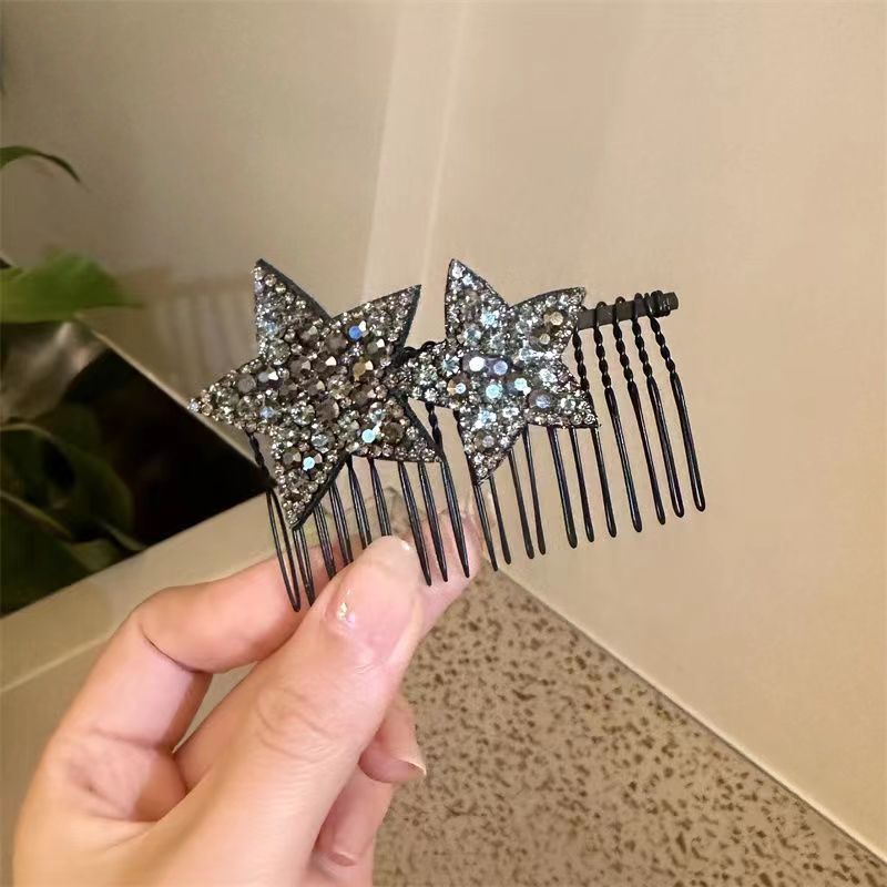 Star Hair Accessories Rhinestone Five-Pointed Star Hair Clip for Women Girls