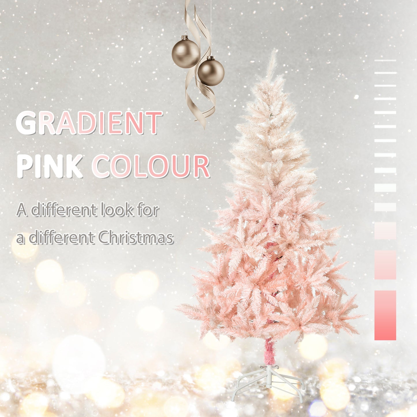 6ft Unlit Pink Spruce Artificial Christmas Tree - 800 Tips