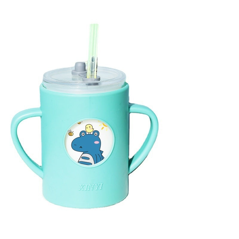 Kids Milk Cup with Scale and Double Handles - Baby Drinking Cup