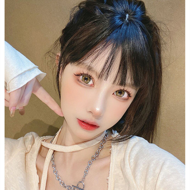 French Bangs Wig | Medium Length Synthetic Hair | Multiple Colors