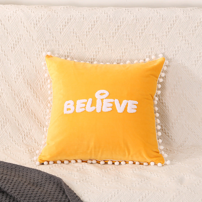 Modern Plush Cushion Cover 45x45cm - Multi-Color Throw Pillow for Home & Office