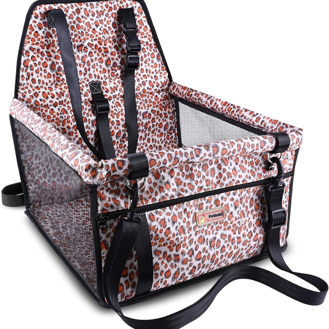Small Dog Car Seat Booster - Foldable Safety Seat for Small Medium Dogs