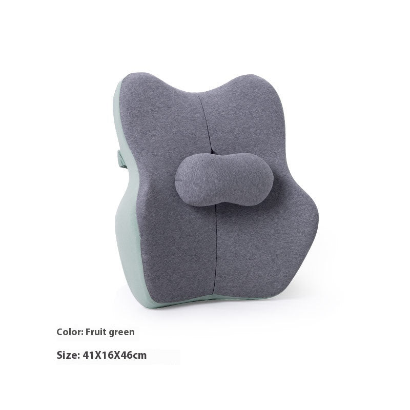 Lumbar Support Pillow Seat Back Waist Cushion Memory Foam for Home & Office