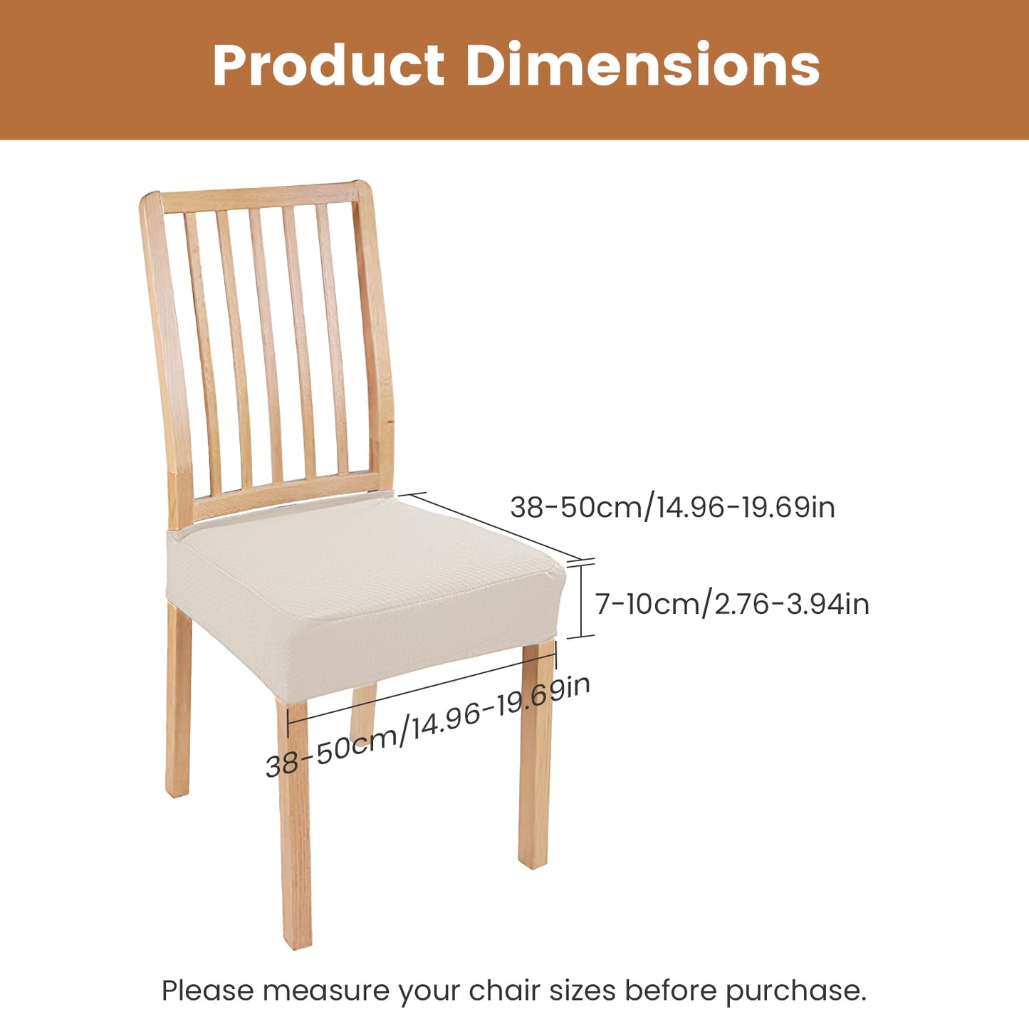 Waterproof Dining Chair Slipcovers - Stretch Jacquard Covers