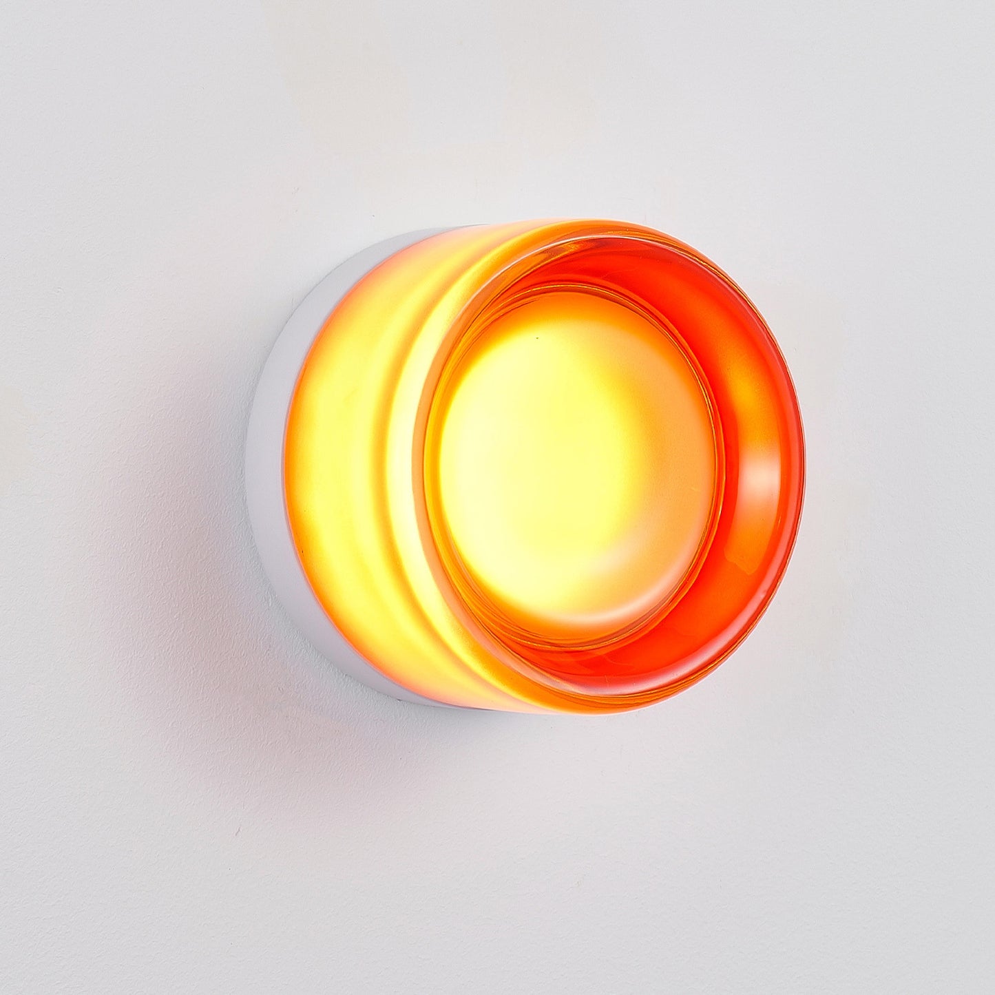Minimalist Red Wall Light - Modern Round LED Fixture for Bathroom & Bedrooms