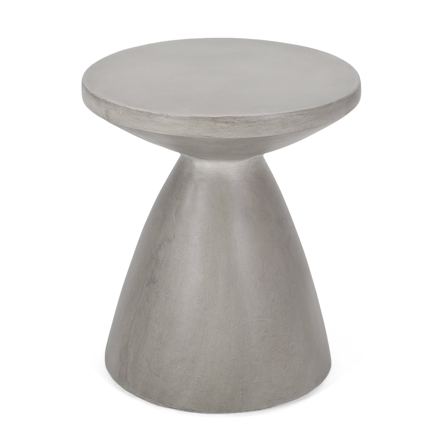 Lightweight Concrete Outdoor Side Table - Light Grey