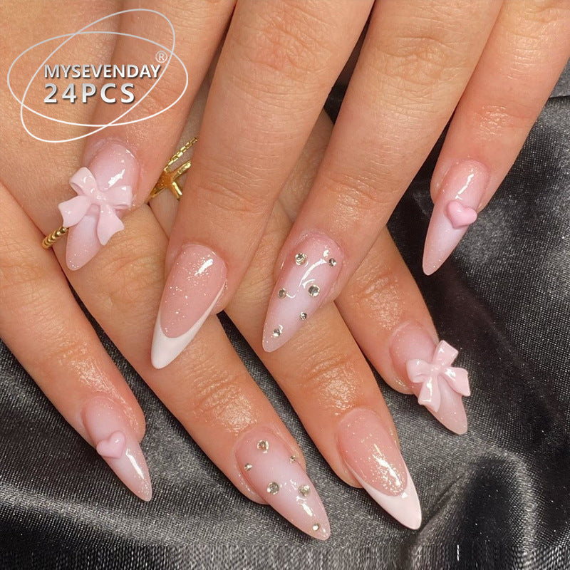 24-Piece Nail Art Sticker Kit with French & Star Designs for Nails