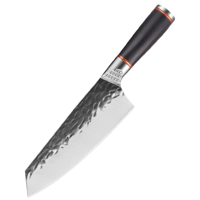 Stainless Steel Forged Hammer Pattern Kitchen Knife Set