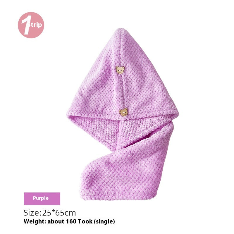 Coral Fleece Quick-Drying Hair Towel Cap Bath Hair Drying Wrap