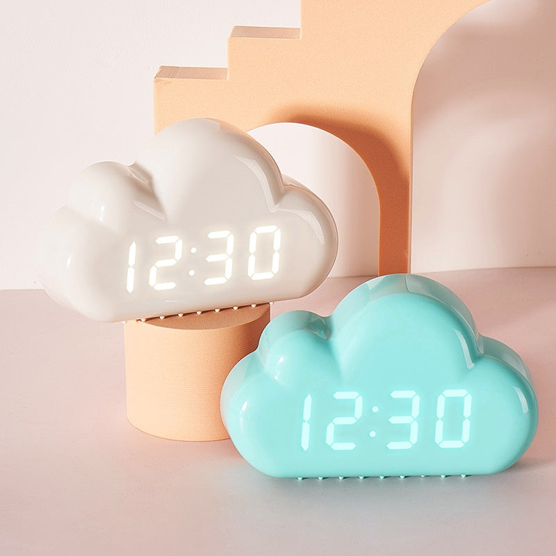 Voice-Controlled LED Bedside Clock with Calendar and Luminous Display