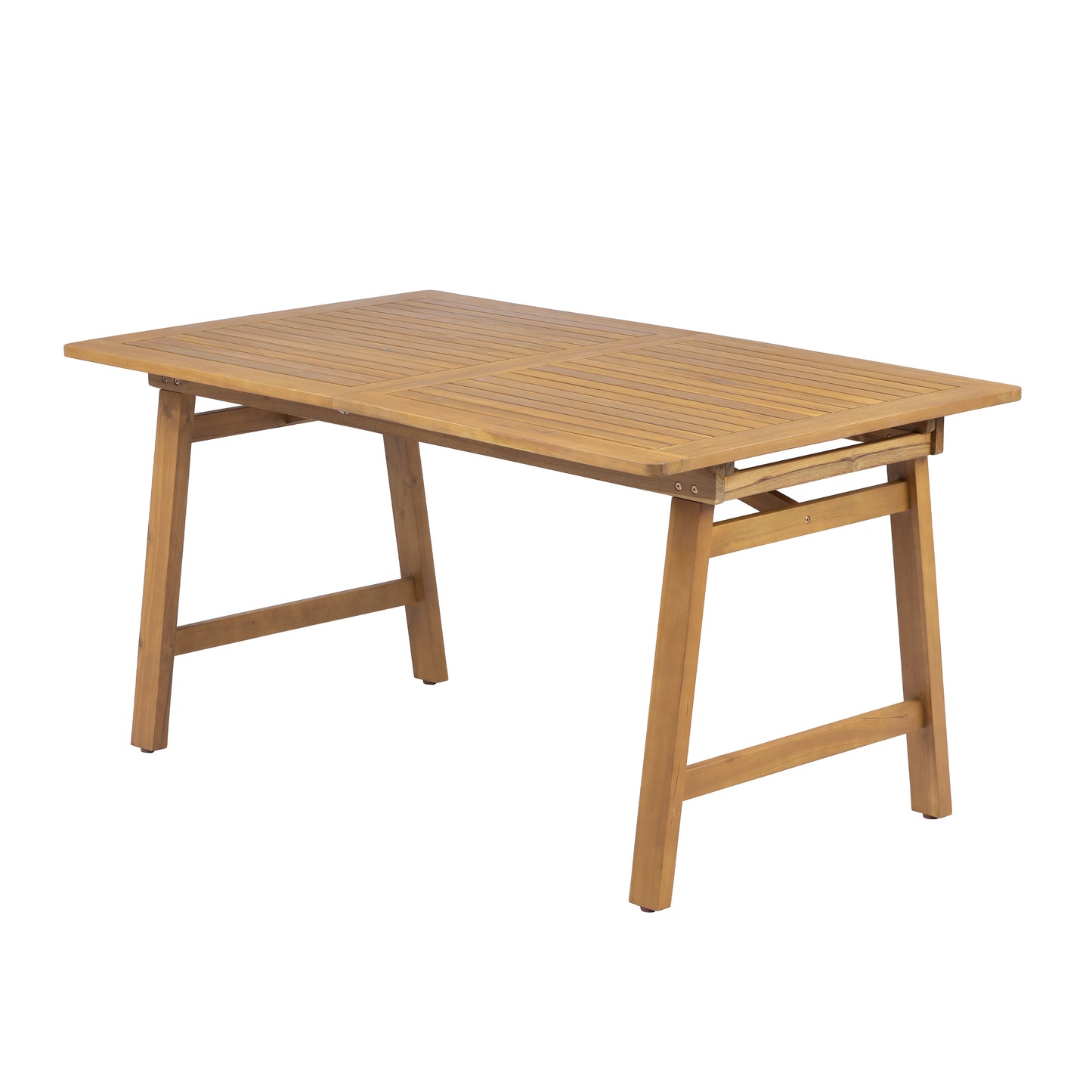 Extendable Acacia Wood Outdoor Dining Table - Teak Finish