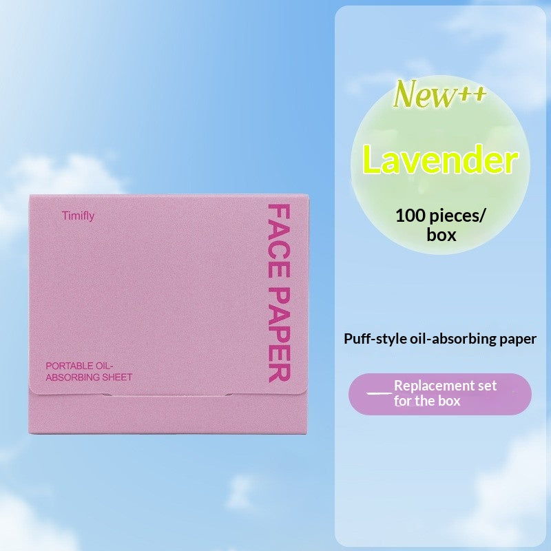 Facial Oil-Absorbing Sheets for Women & Students - Refill Pack, 100 Sheets