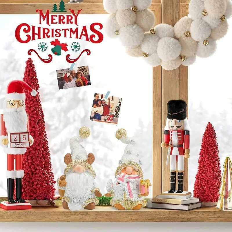 Resin Christmas Decorations Outdoor & Indoor Dwarf Ornaments - Festive Holiday Decor