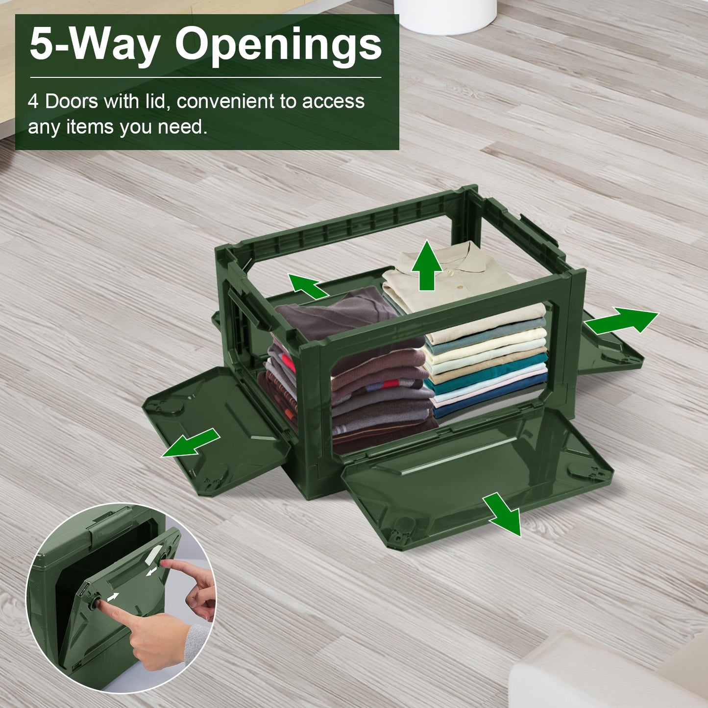 1Pc Folding Storage Bin For Home OrganizationCamping Collapsible