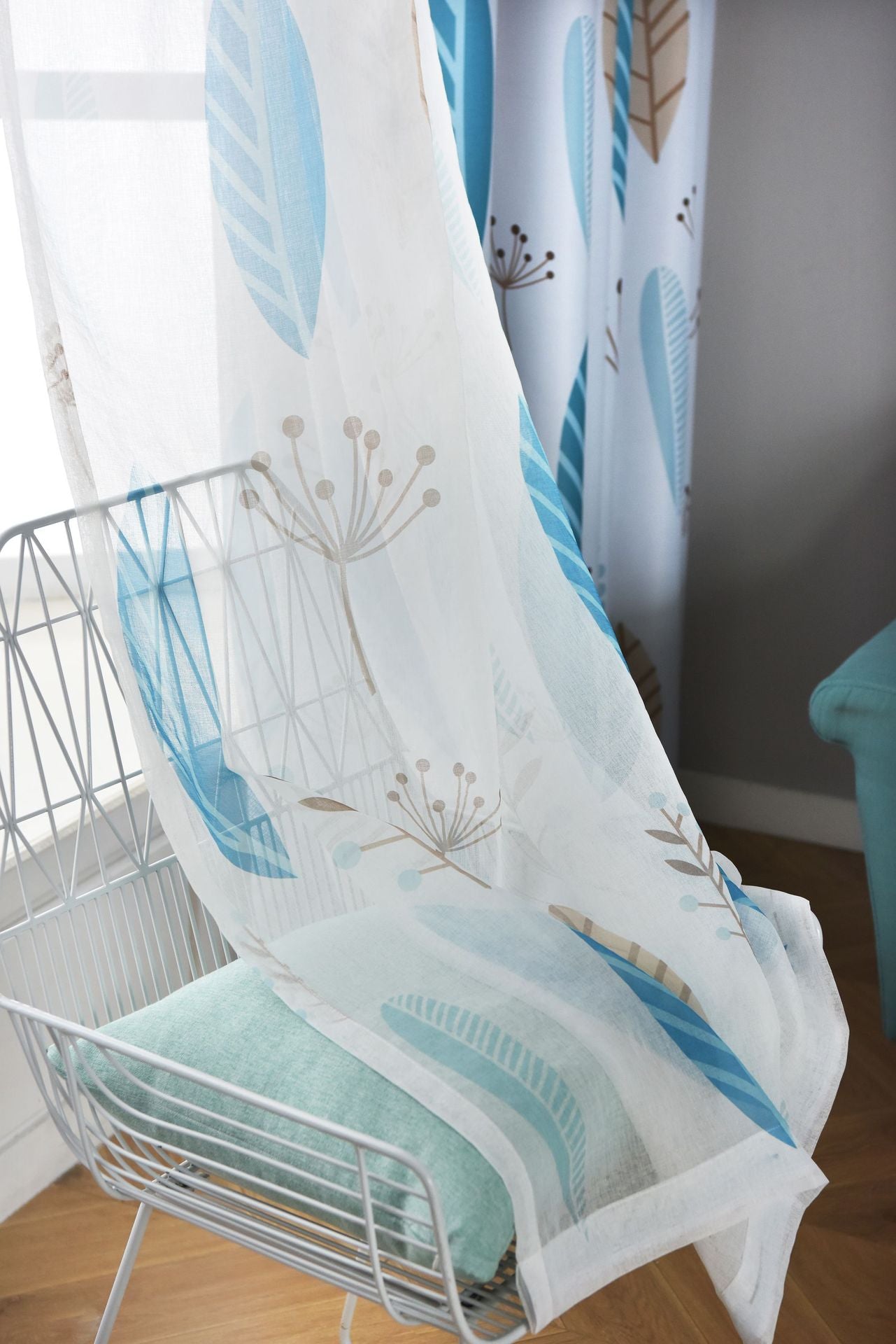 Nordic Style Leaf-Shading Curtain for Bedroom & Living Room - Modern Home Textile