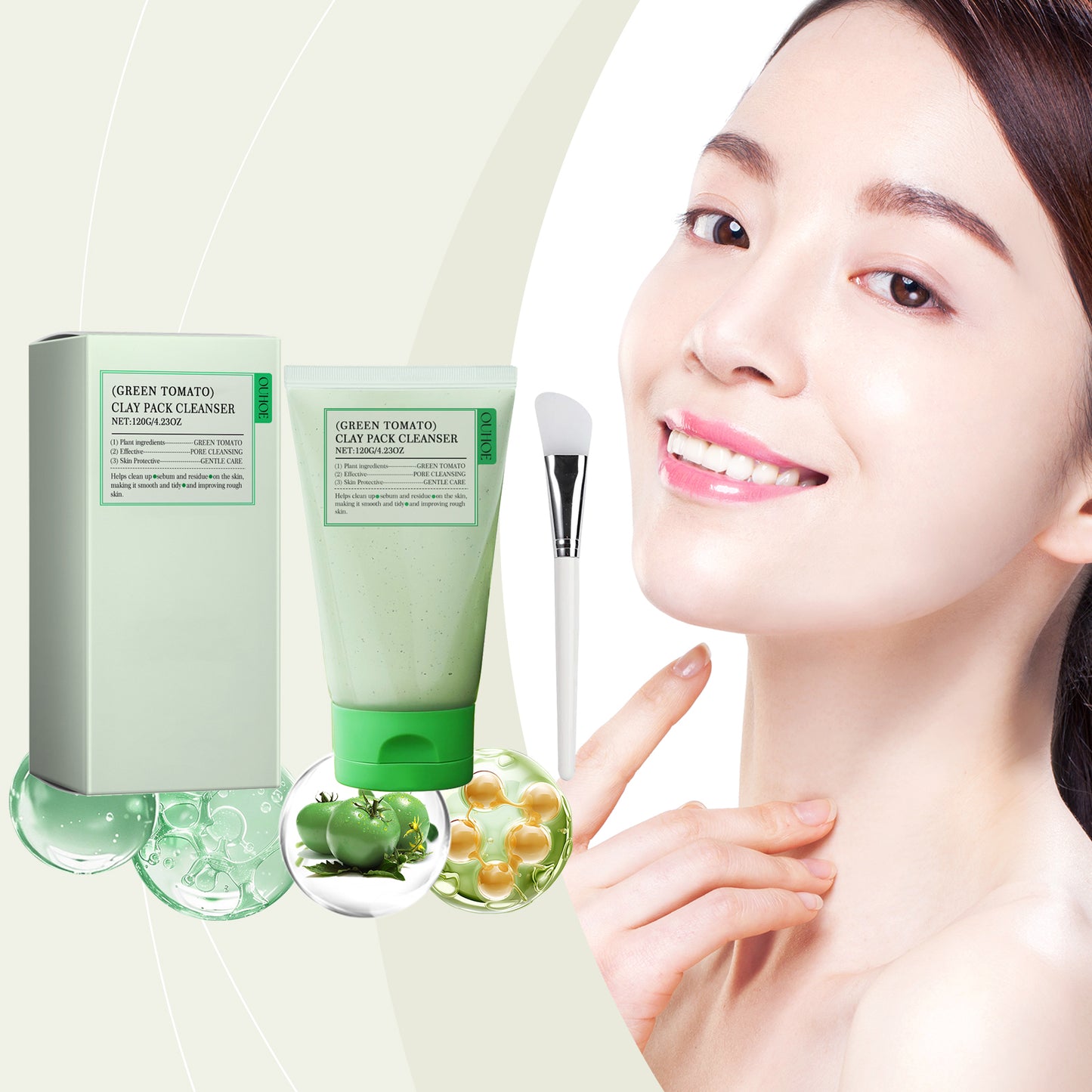 Green Tomato Pore-Clearing Facial Cleanser - Oil-Balancing & Brightening