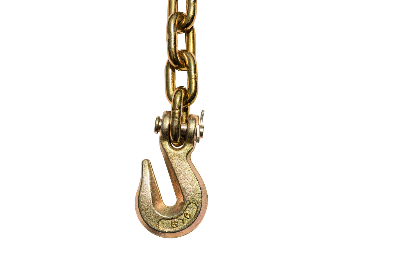 Heavy Duty Tow Chain Bridle with Hooks - 14FT Alloy Steel Recovery Chain - Red or Yellow