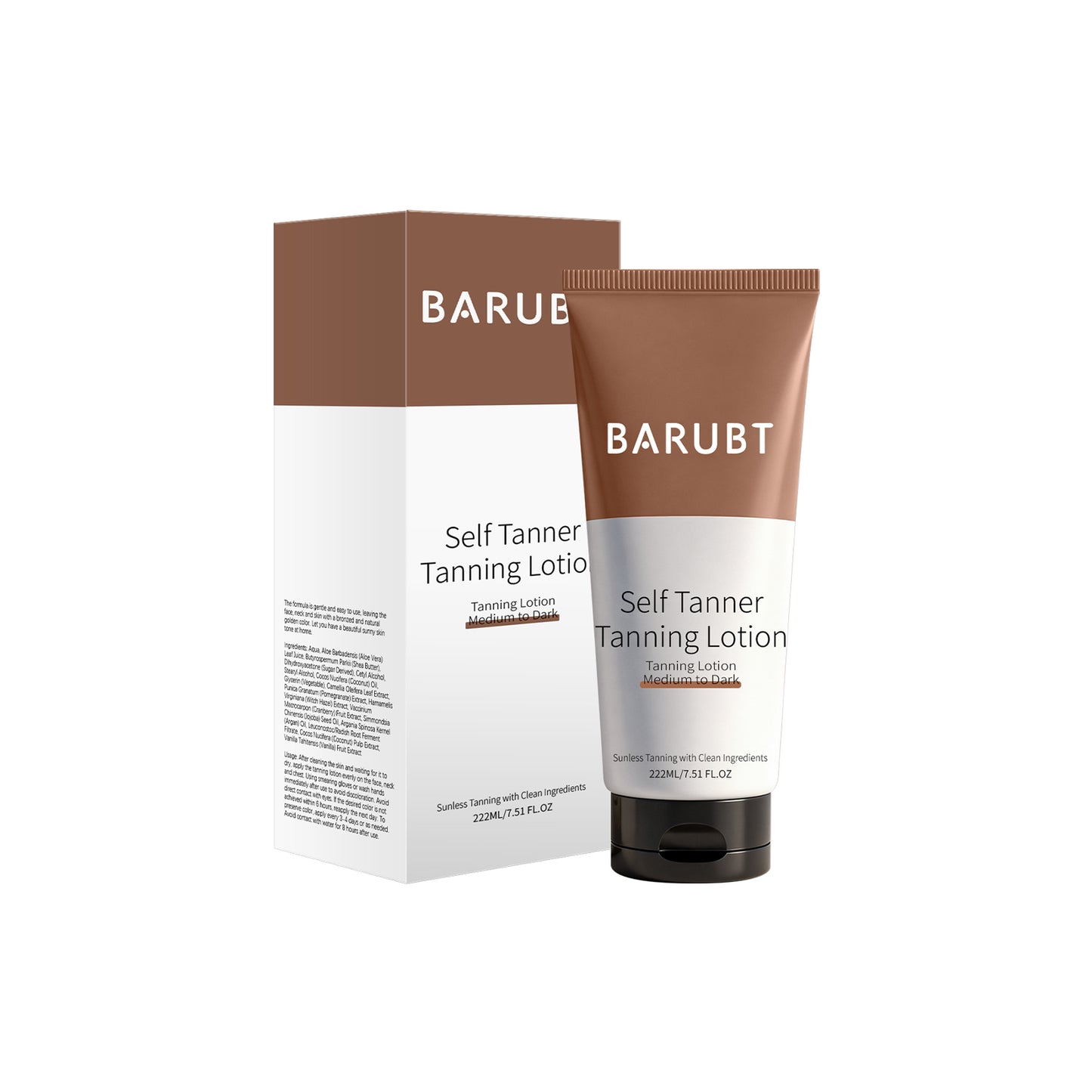 Deep Brown Self-Tanning Lotion for Body - 222ml