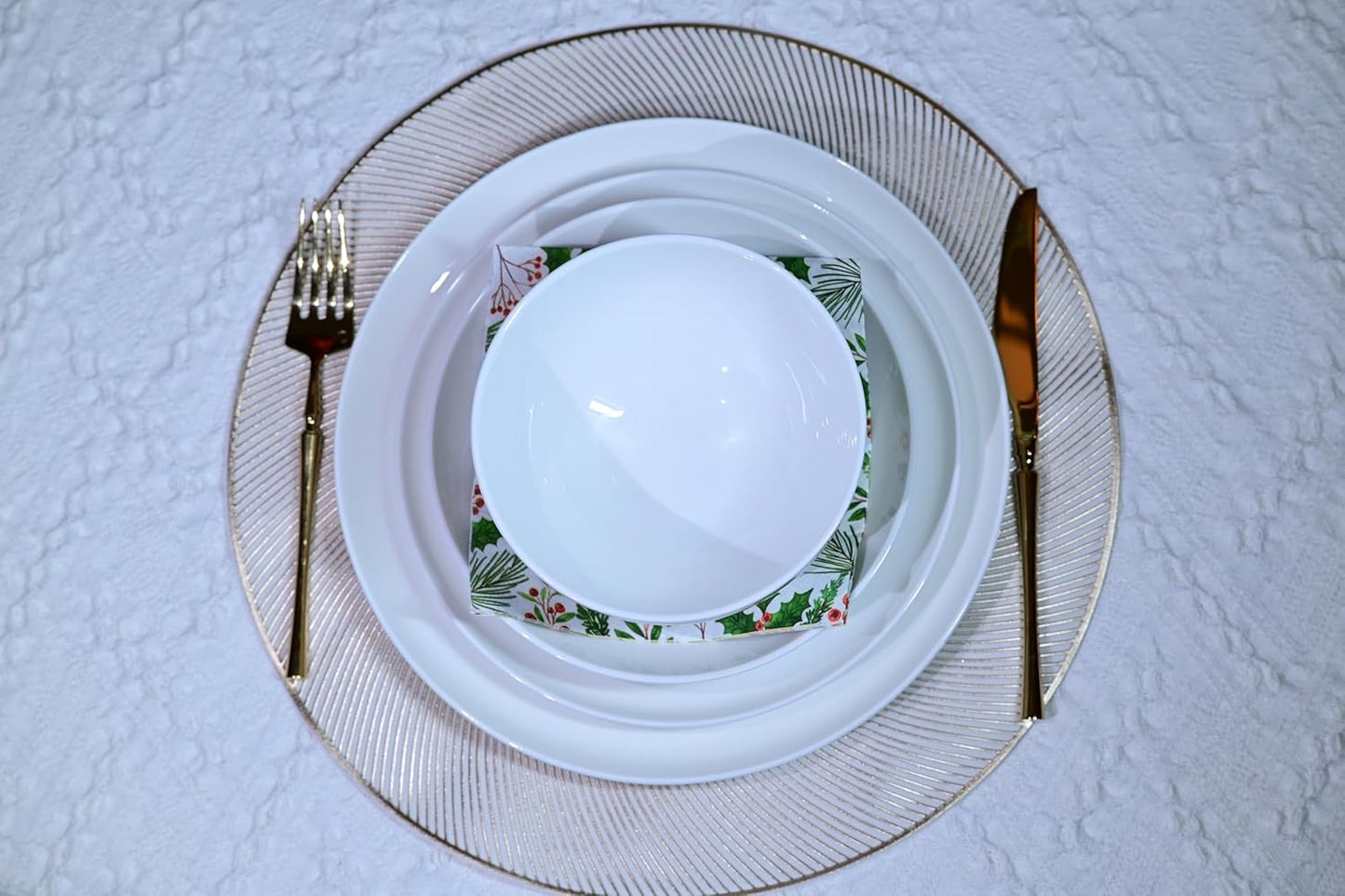 Jasmine Bone China Dinnerware Set - 16 Pieces, Service for 4