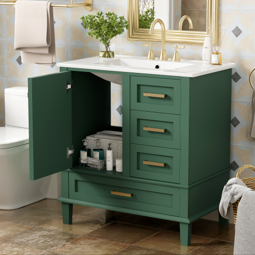 30" Bathroom Vanity Set with Sink Combo and Soft Closing Door