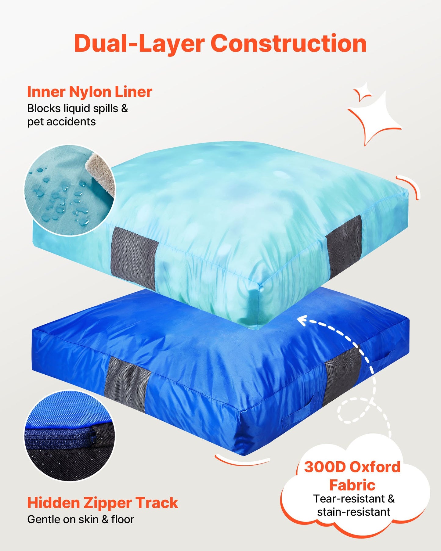 Kids Sensory Crash Pad 5x5 Ft Foam Play Mat Impact Absorption Non-Slip Cover