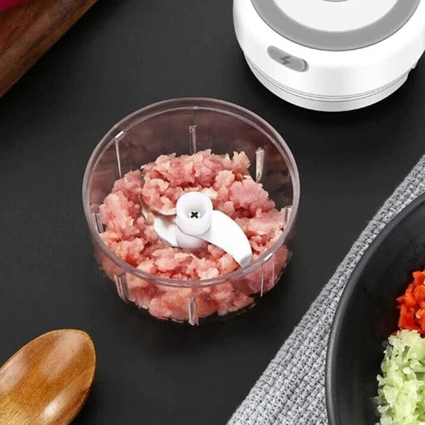 300ML Electric Garlic Press Chopper - Multi-Functional Food Mincer