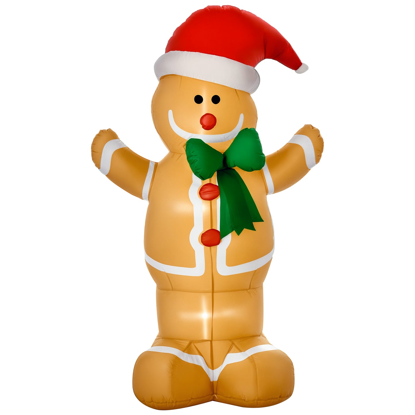 6ft Inflatable Gingerbread Man with LED Lights - Christmas Decoration
