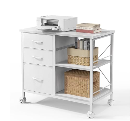 Multifunctional Mobile Filing Cabinet with Storage Drawers
