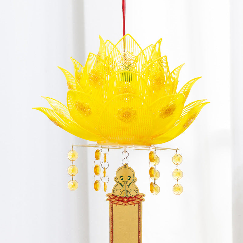 Lotus Lamp Buddha Worship Decorative Lantern for Festivals and Weddings