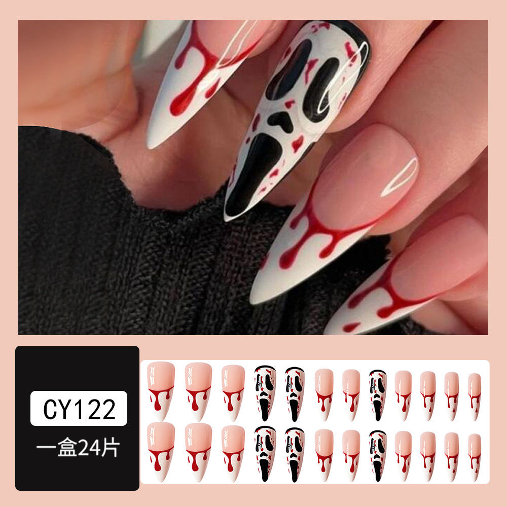 Nail Art Kit with Glue and Color Variants - 24 Nail Polish Tablets & Accessories