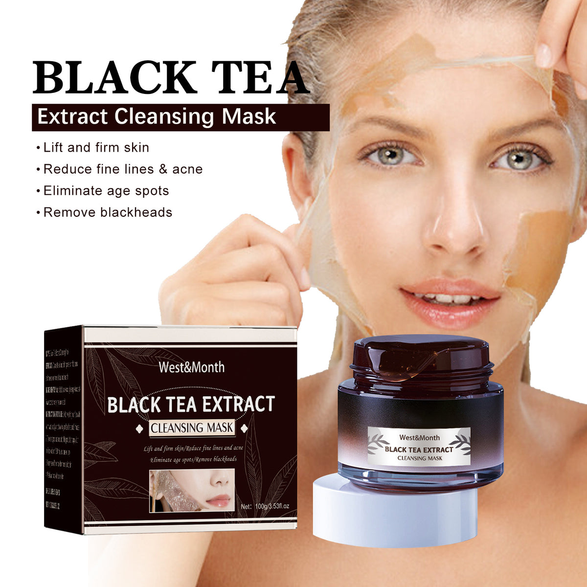 Black Tea Facial Mask for Pore Cleansing 100g – Daub-Type Skin Care