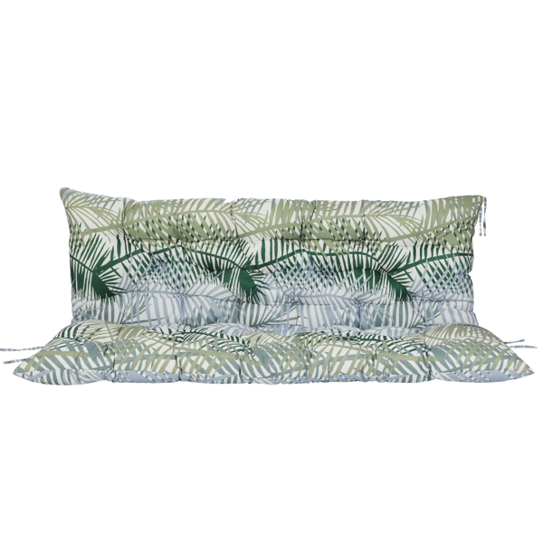60-Inch Waterproof Porch Swing Cushion - 4-Inch Thick with Ties