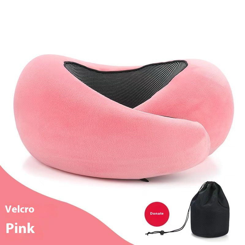 U-Shaped Memory Foam Travel Pillow - Adjustable Neck Support