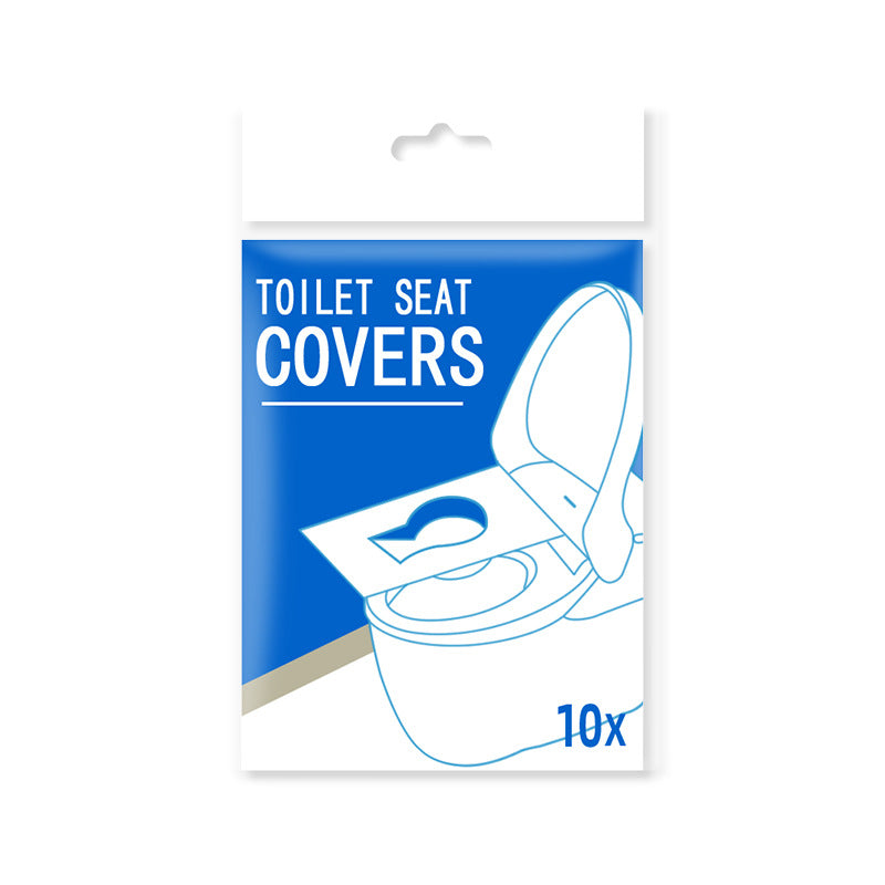 Disposable Portable Toilet Mat 36x42.5cm Blue 10 Pieces Pack
