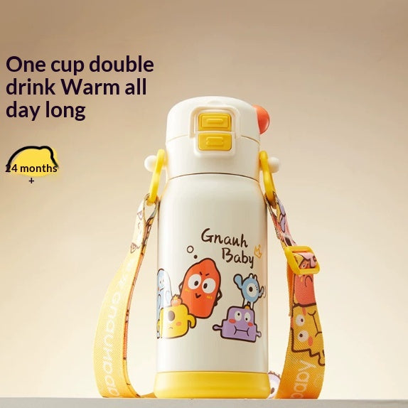 Children's Insulated Baby Water Bottle with Straw and Multiple Variants