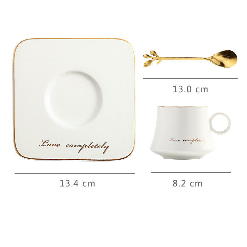 Porcelain Coffee Cup and Saucer Set - European Style for Office, Home & Bar