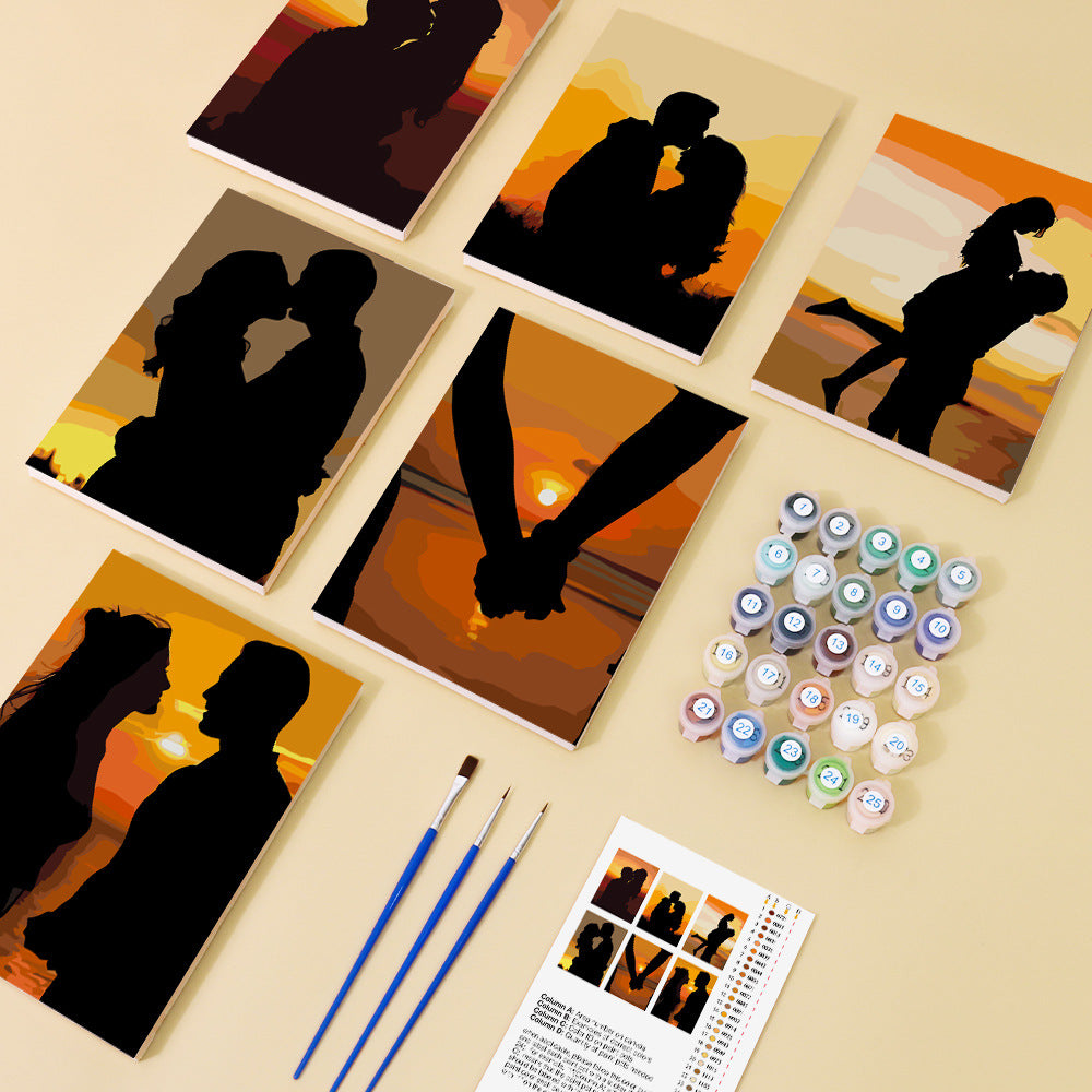 Mini Digital Oil Painting Set - Handcrafted Landscape and Flower Art Kits