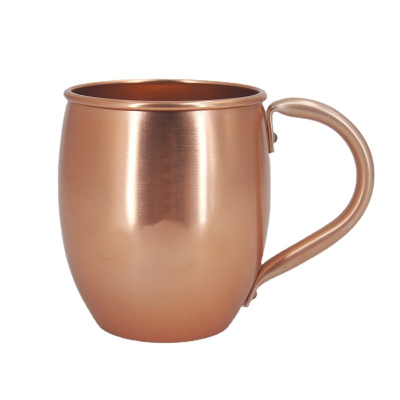 Spinning Aluminum Oxide Metal Drum Beer Glass 550ml Home Barware