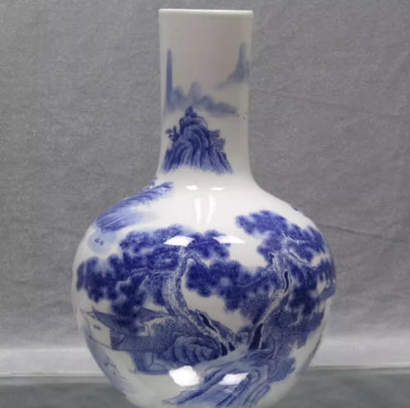Blue and White Porcelain Vase Ornament - Ceramic Home Decor