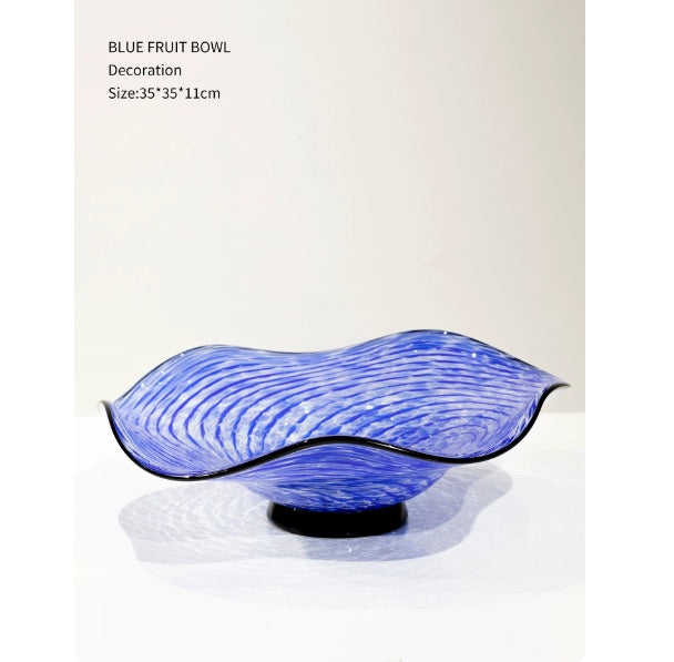 Luxurious Stained Glass Fruit Bowl Centerpiece for Dining Table